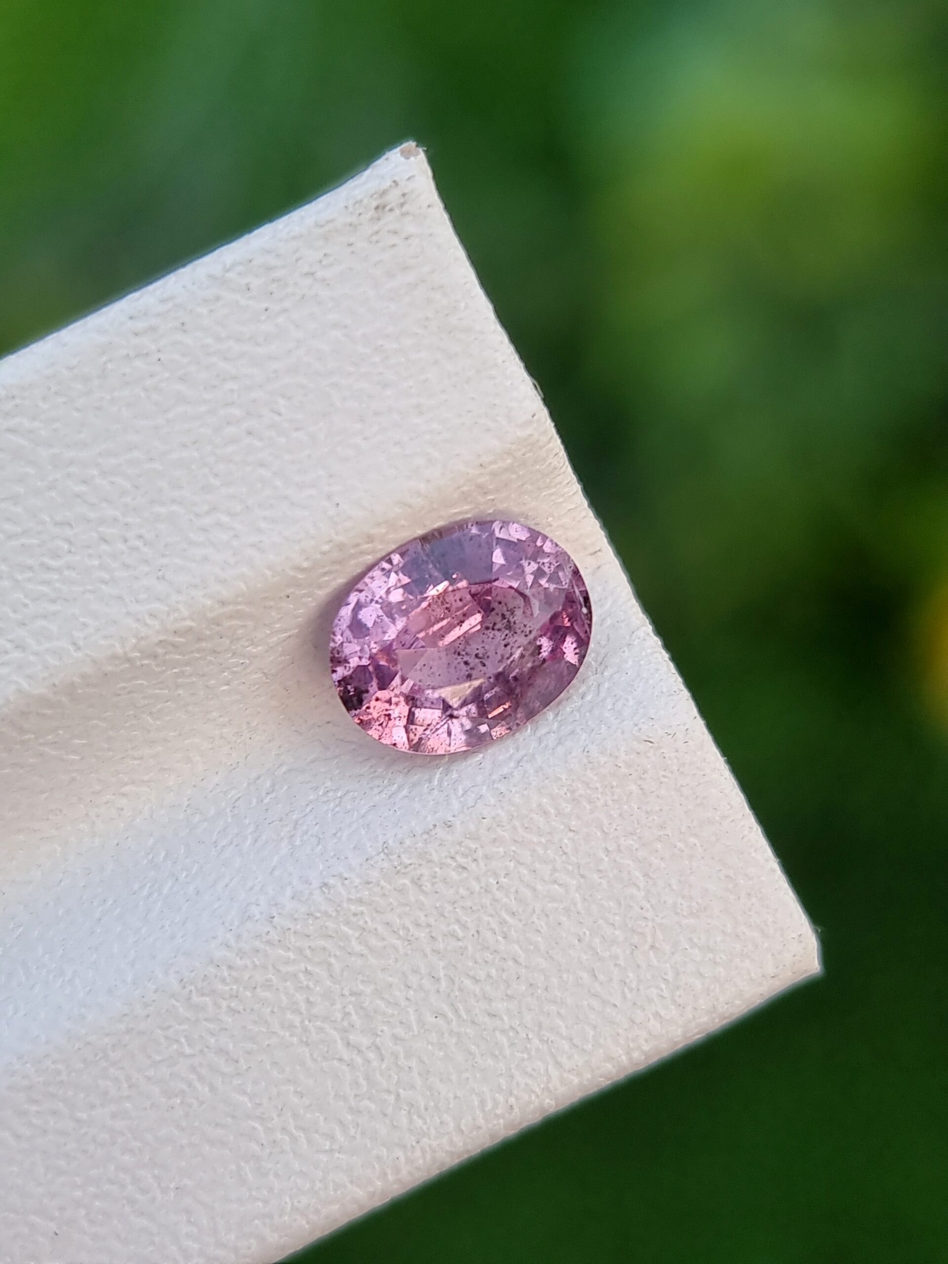 1.53 ct Natural Purplish Pink Sapphire – Oval Cut Gemstone from Afghanistan