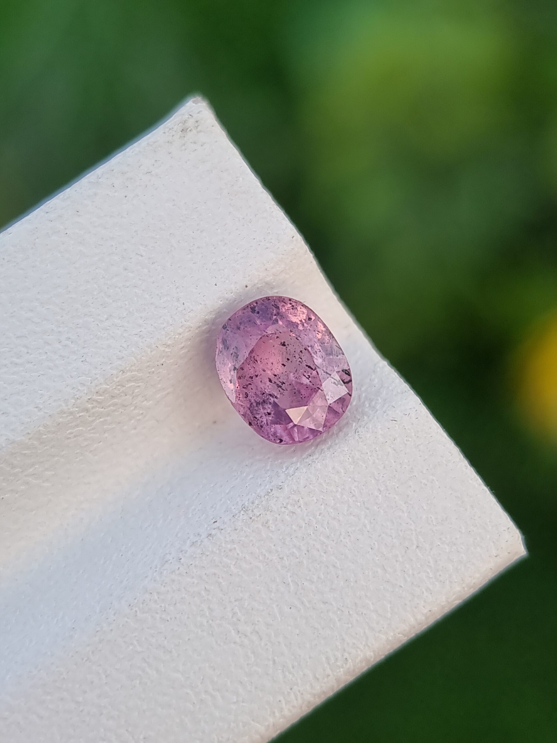1.73 ct Natural Purplish Pink Sapphire – Oval Cut Gemstone from Afghanistan