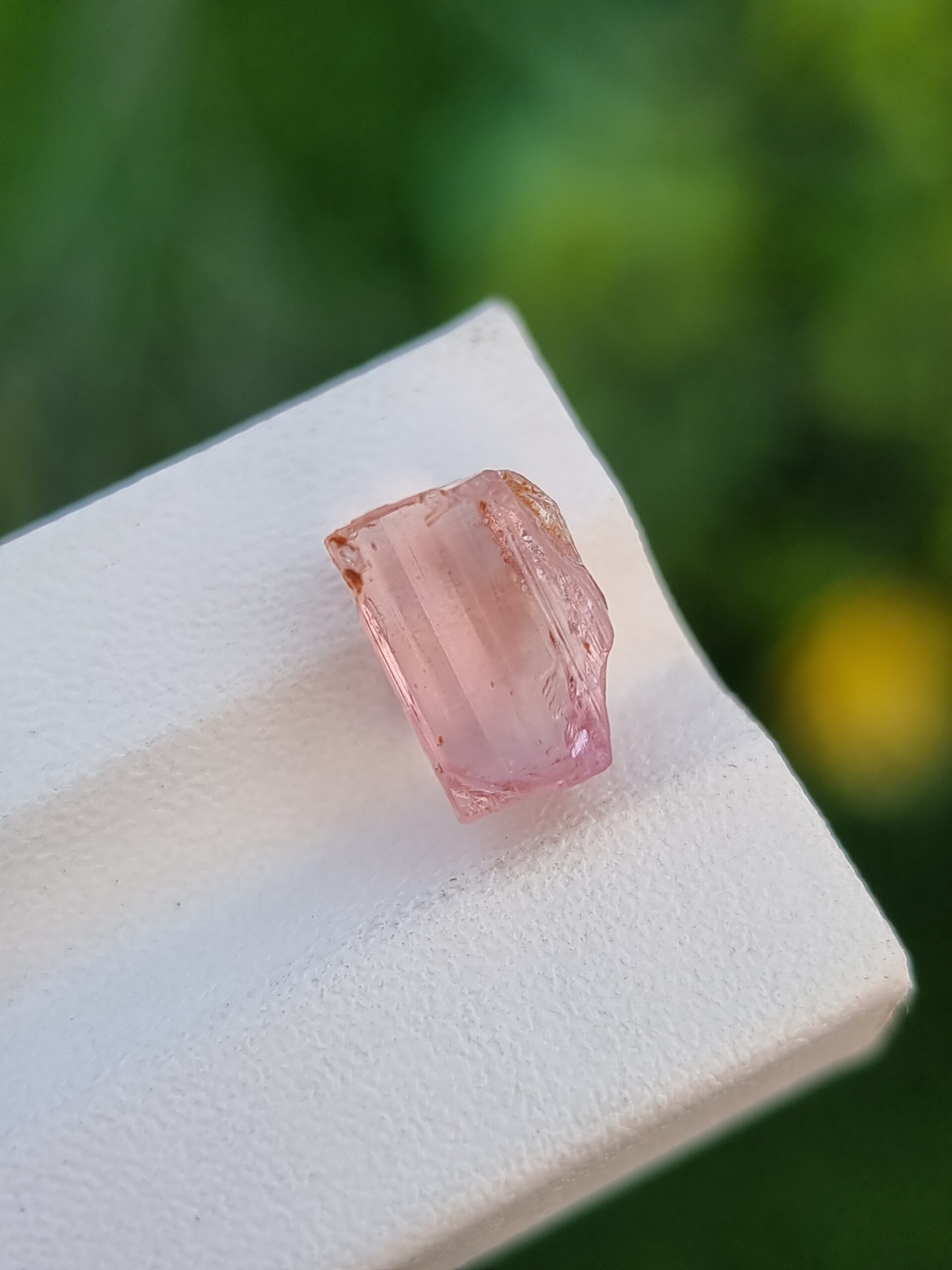 5.08 ct Natural Pink Imperial Topaz Raw Crystal –  from Katlang, Pakistan