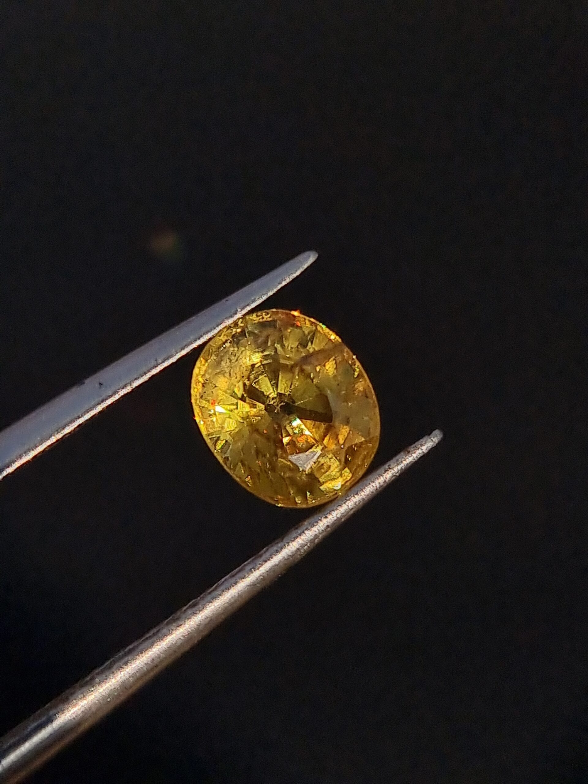 1.14 ct Natural Sphene – Slightly Greenish Yellow Oval Gemstone from Pakistan