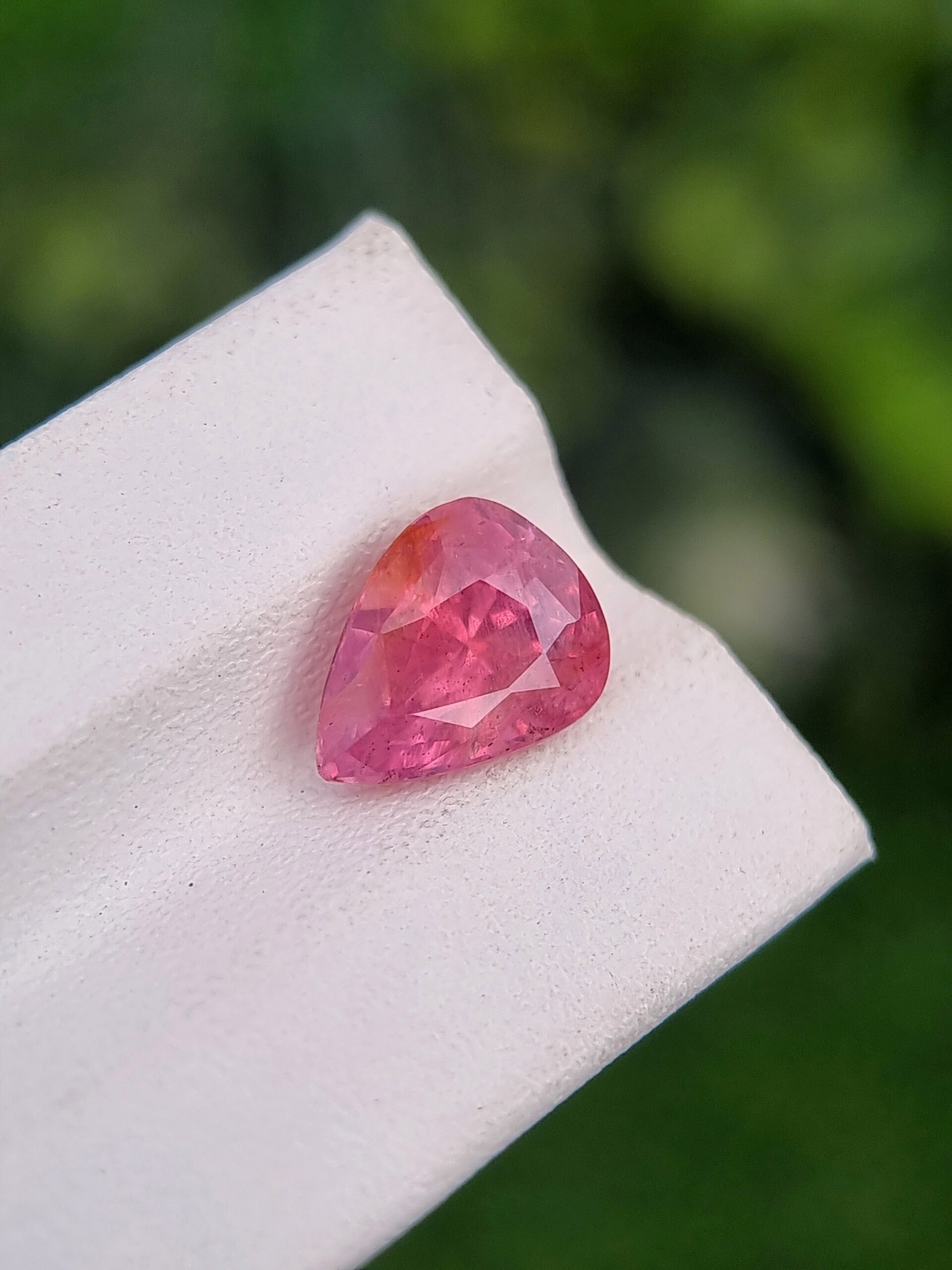Natural Padparadscha Sapphire 3.75 ct Pear Cut – Rare Orangish Pink, Untreated & Certified