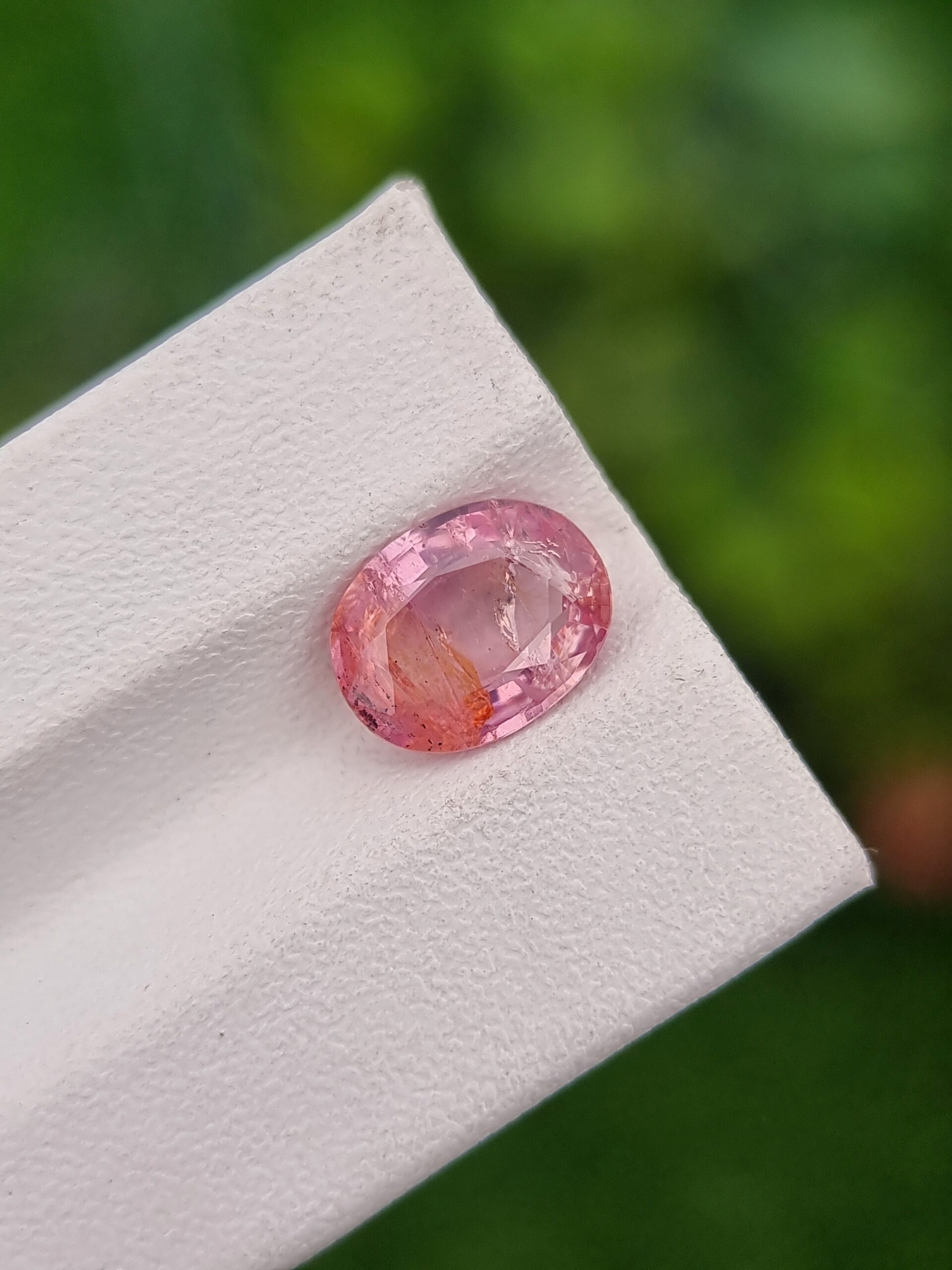 Natural Padparadscha Sapphire 2.14 ct Oval Cut – Rare Orangish Pink, Untreated & Certified