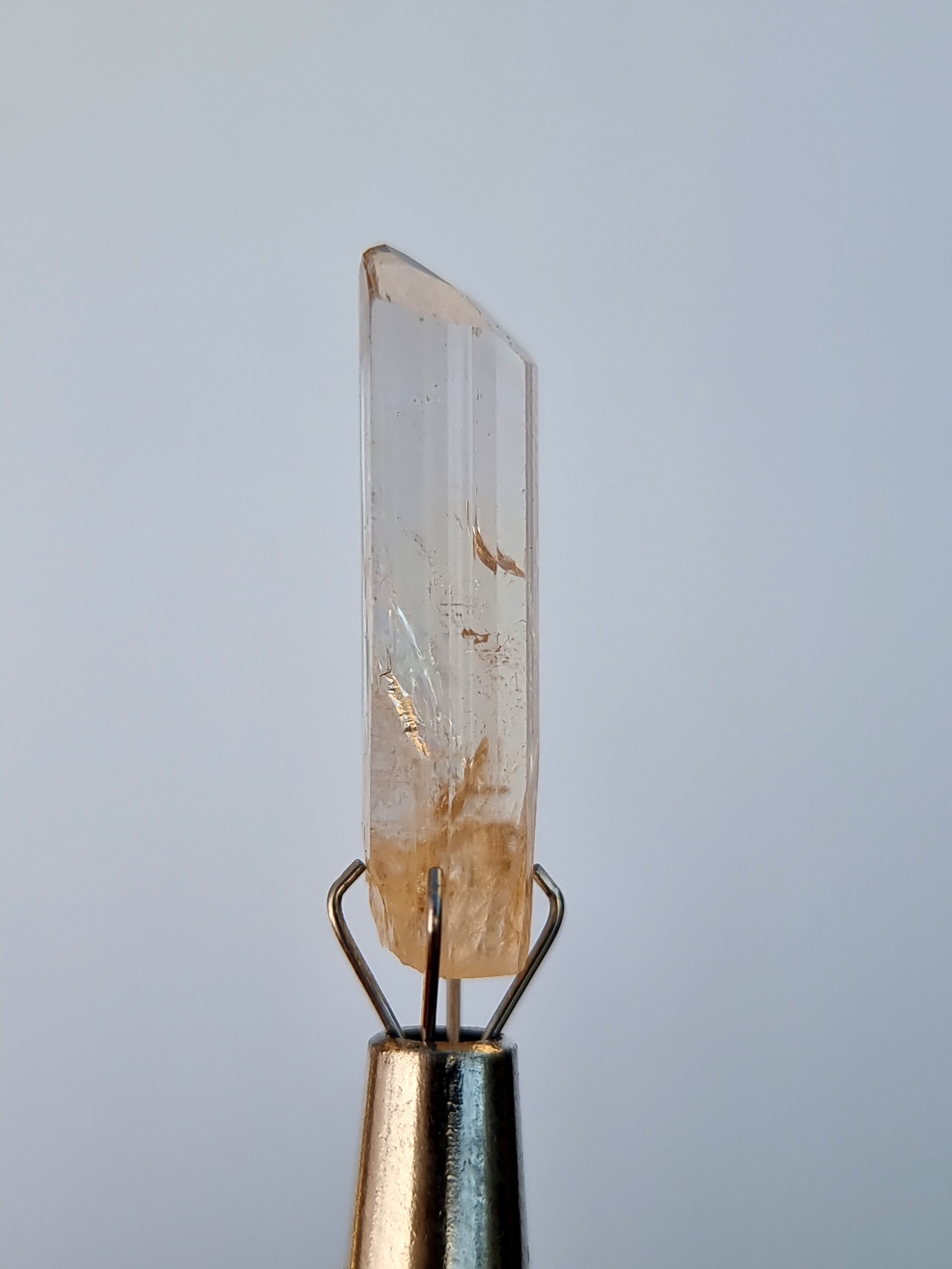 Natural Imperial Topaz 8.78 Ct Raw Terminated Crystal from Katlang, Pakistan