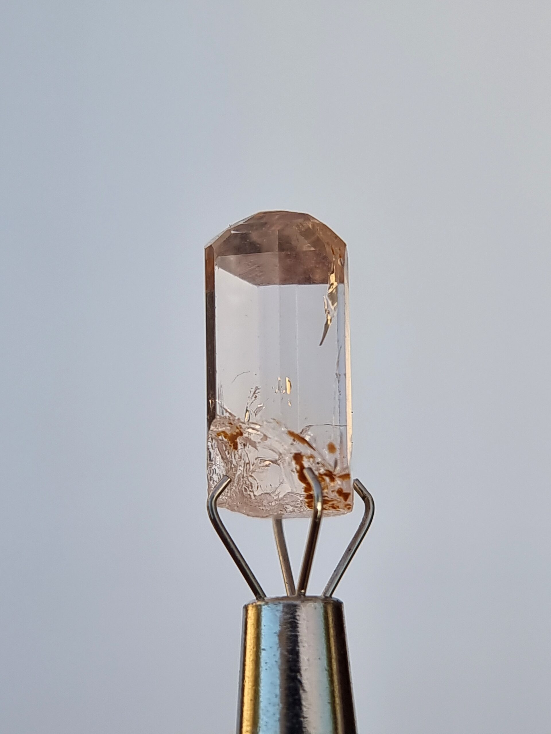 Natural Imperial Topaz 8.05 Ct Raw Terminated Crystal from Katlang, Pakistan