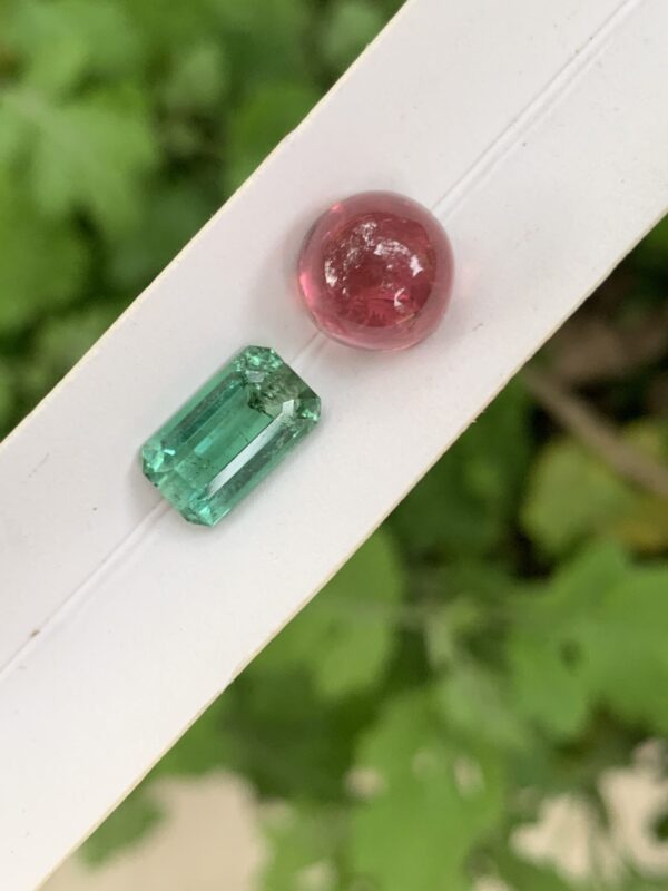 Natural Rubilite Tourmaline Cab | 3.98 ct & 2.69 ct |