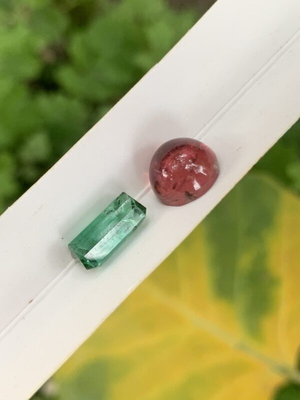 Natural Rubilite Tourmaline Cab | 3.98 ct & 2.69 ct | - Image 6