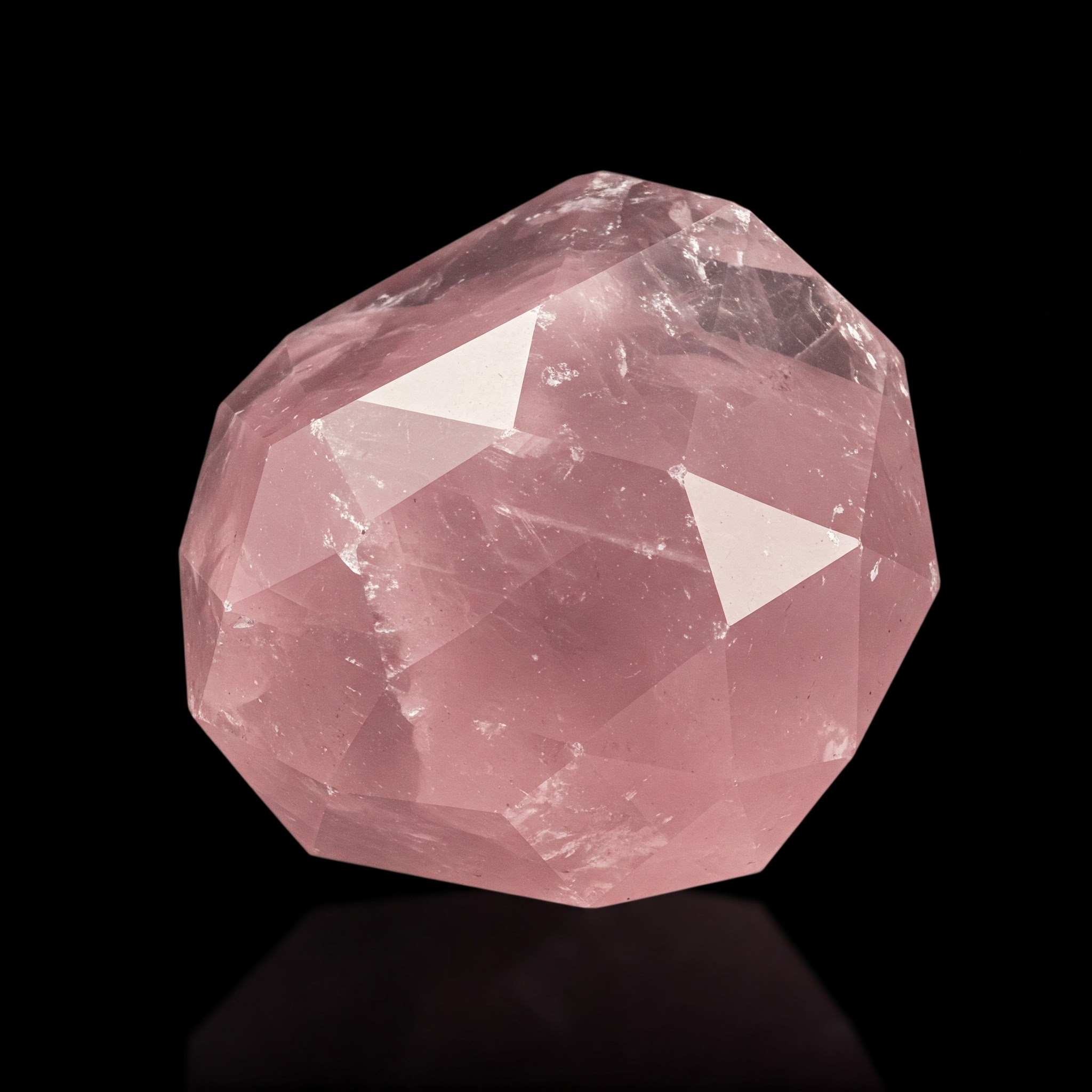 Rose Quartz – The Crystal of Love and Healing A soft pink Rose Quartz gemstone, symbolizing love, compassion, and emotional healing.